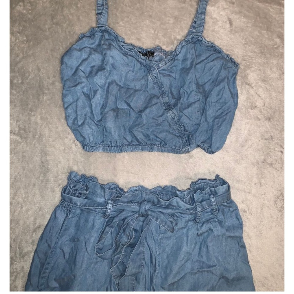 Two Piece Crop and Pants Set